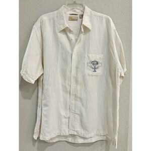 Cubavera White Embroidered Tequila Blue Agave Margarita Cocktail Shirt XXL